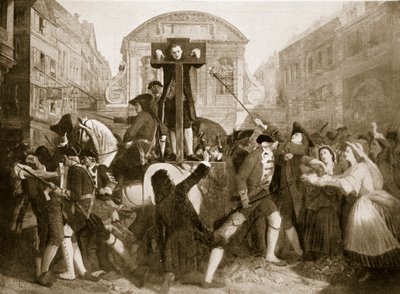 Daniel Defoe au pilori, 31 juillet 1703, illustration de 